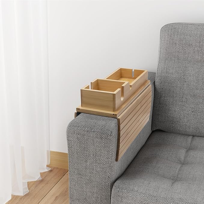 Bamboo Sofa Armrest Tray - Image 7