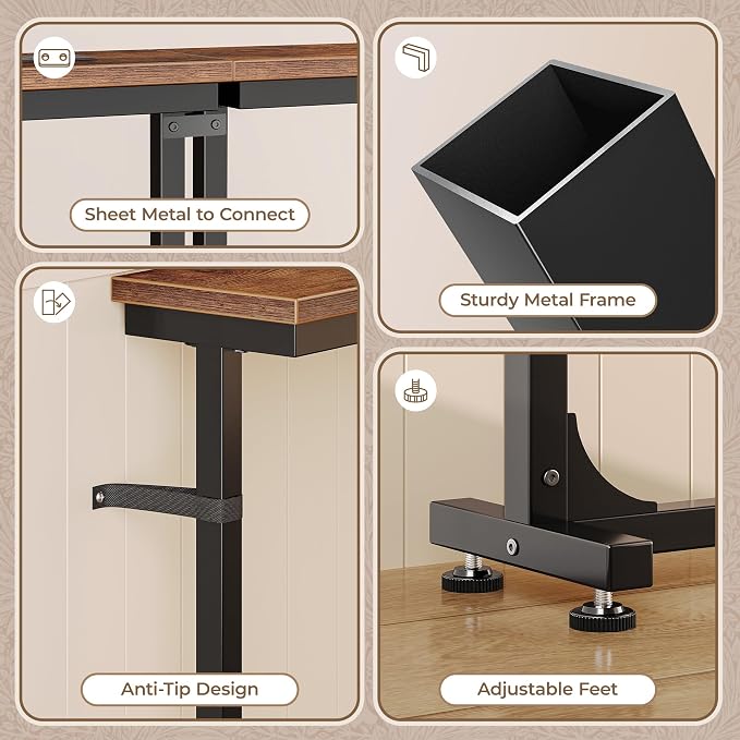 Huuger 102.4 Inch Behind Couch Table - Image 9