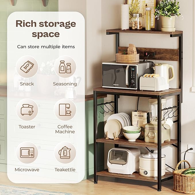 SUPERJARE Kitchen Bakers Rack - Image 6
