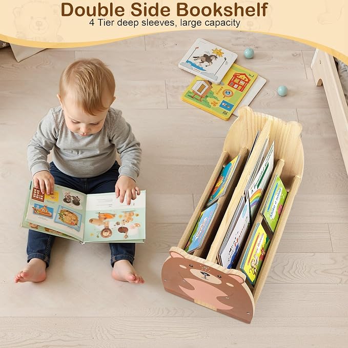 Toddler Bookshelf Double-Sided - Image 3