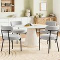 DUMOS Dining Chairs Set of 2, Mid Century Modern Chair Round Upholstered Curved by DumosLifestyle