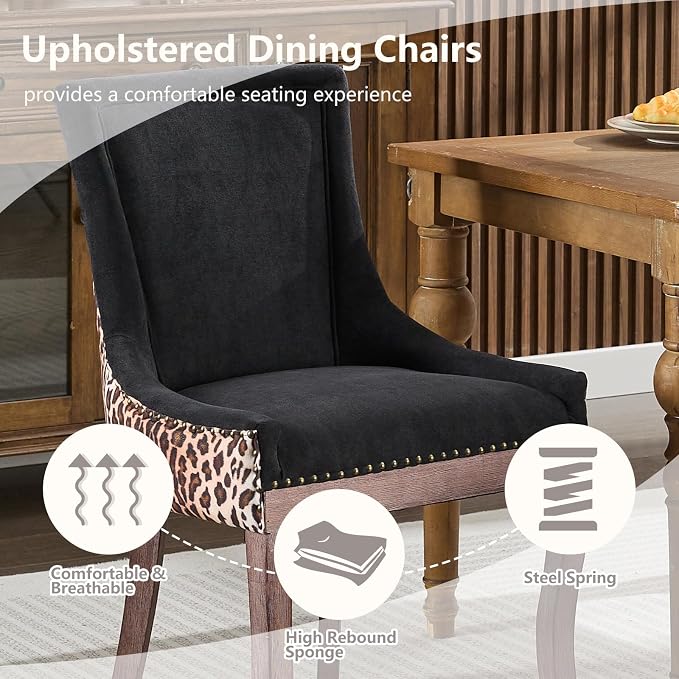 Modern Dining Chairs Set of 4, High Back Dining Chairs Side Chairs - Image 4