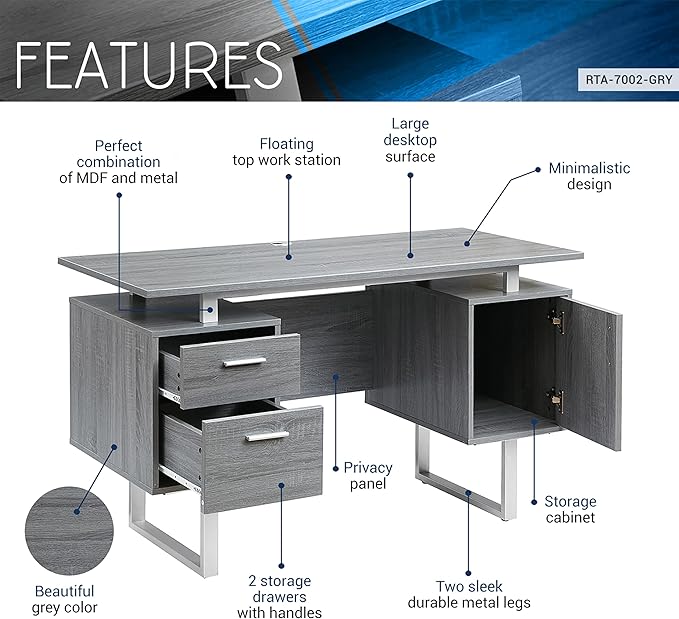 Techni Mobili Modern Office Desk - Image 4