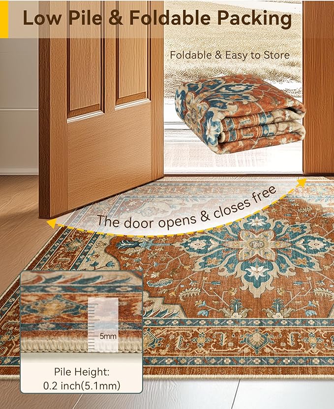RELEANY Area Rugs 2'x3' Kitchen Rugs Entry Rug Small Rugs - Image 4