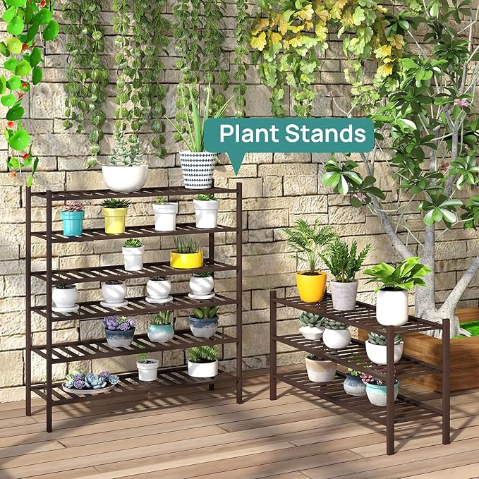 viewcare Long Shoe Rack, Bamboo Wood Shoe Rack - Image 6