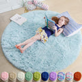 Amdrebio Light Blue Circle Round Rug 5Ft by Amdrebio
