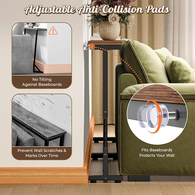 Huuger 110.2 Inch Behind Couch Table - Image 7