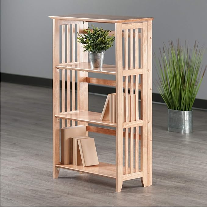 Winsome Mission Beech Wood 4-Tier Shelf - Image 2
