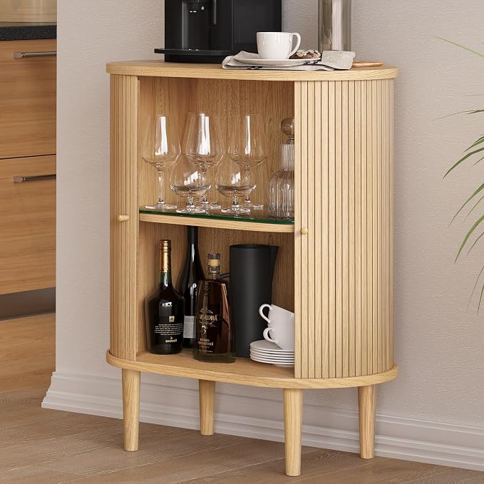 WERMO 28'' Fluted Bar Cabinet - Image 4