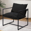 Kromax Sling Accent Chair, Cozy Living Room Chairs, Square Metal Frame by KROMAX