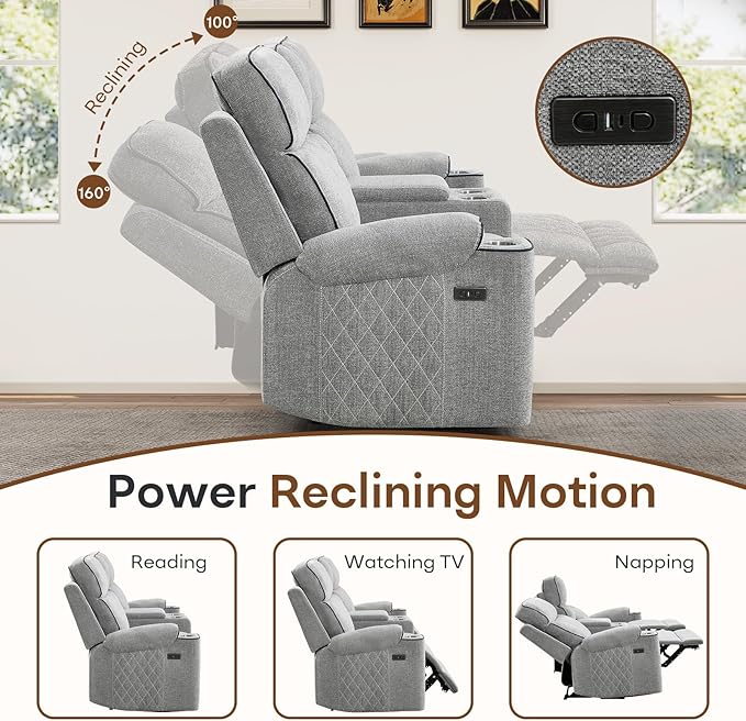 HAOMARKETS 3-Piece Power Recliner Sofa Set - Image 3