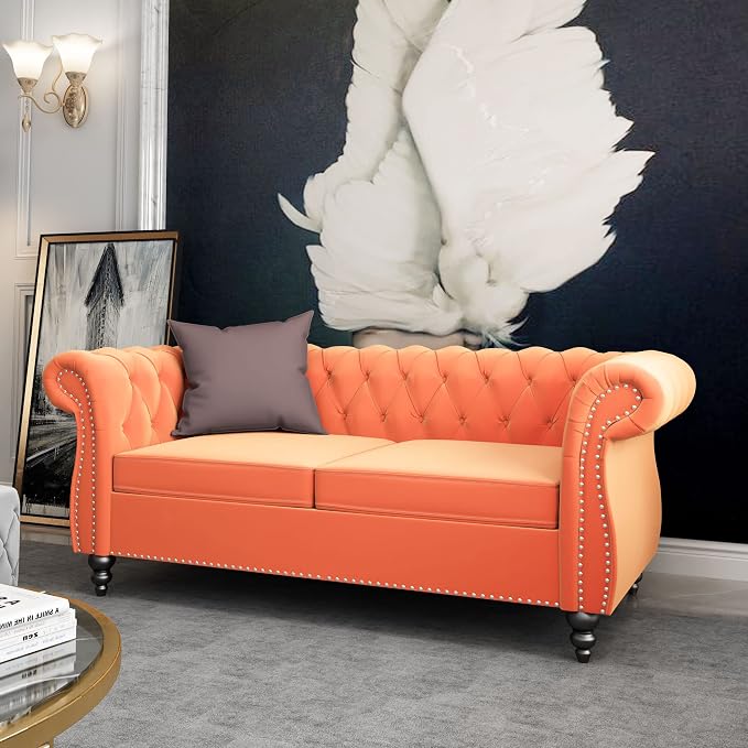 QHITTY 2 Piece Living Room Set, Sectional Chesterfield Sofa Chair Contemporary - Image 9