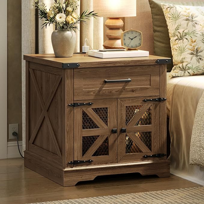 RALGEND Farmhouse End Table Set of 2, Large End Table - Image 4