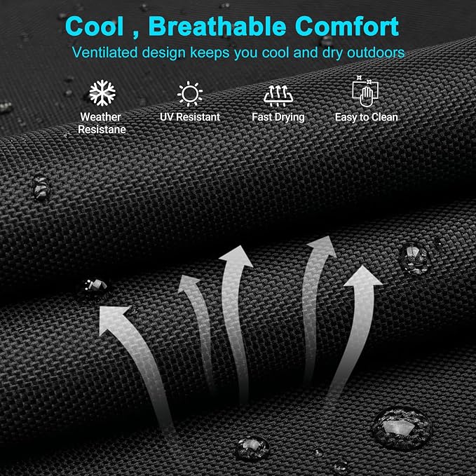 ABORON 2PK Chaise Lounge Chair, 5 Positions Padded Outdoor Tanning Chair - Image 5