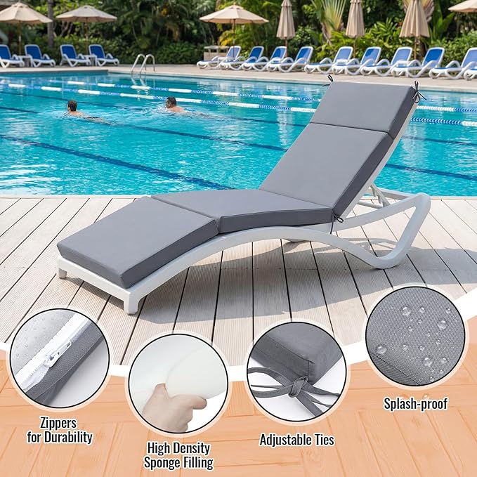 Patelai 2 Set Outdoor Chaise Lounge Cushions - Image 3