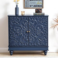 weselon Accent Cabinet with 2 Doors, Luxury Carving Board Storage Sideboard by WelcometoFurnitureSalon