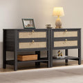 SICOTAS Night Stands Set of 2 for Bedroom, Large Bedside Tables by SICOTAS