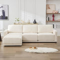 110.6" L Shaped Modular Sectional Sofa Modern Chenille Comfy Couch by CACFTII