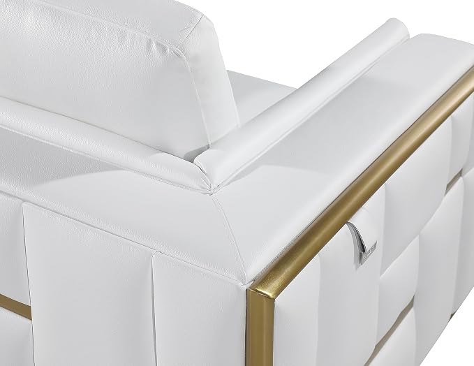 Blackjack Furniture Catania Modern Top Grain Italian Leather Sofa Set - Image 10