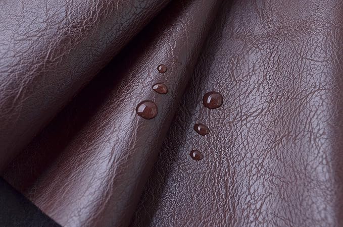 Wento Thick 3 Yard Faux Leather Fabric Soft Skin Grain PU Leather - Image 4