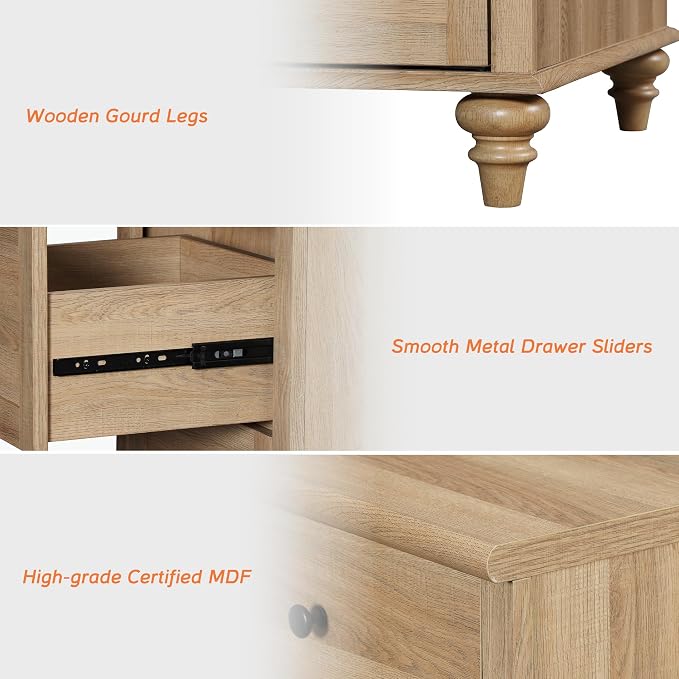 WAMPAT Farmhouse TV Stand for 75 inch TV - Image 5