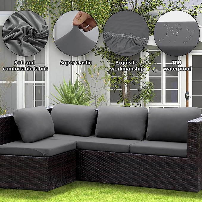 Outdoor Cushion Covers Set, Replacement - Image 3