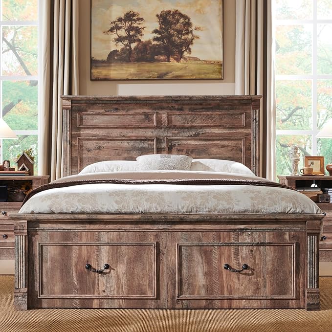 Aitjunz Farmhouse Full Size Bed Frame - Image 3