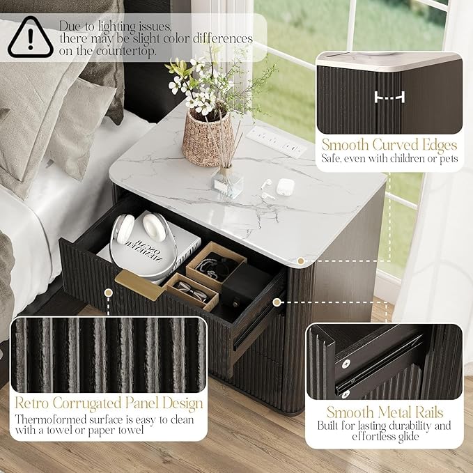 Fluted Nightstand Set of 2 - Image 5