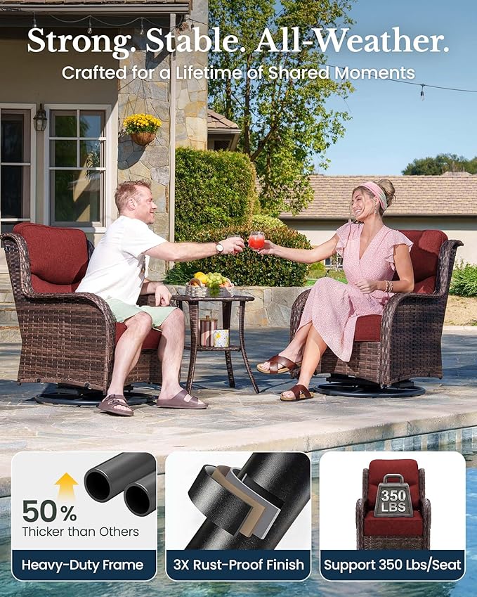 HILLGA 5-Piece Luxury Patio Furniture Set - Image 6