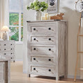 T4TREAM Farmhouse 5 Drawers Dresser Chests by T4TREAMFurniture
