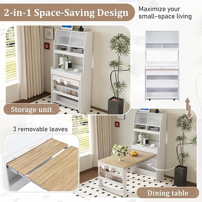 RuiSiSi Space Saving Folding Dining Table - Image 6