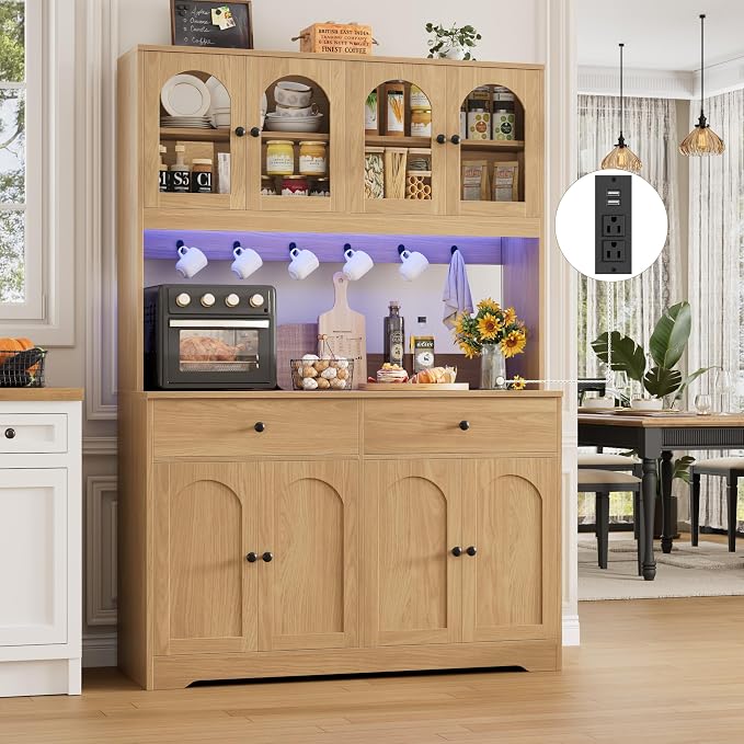 HIFIT 71" LED Kitchen Pantry Cabinet - Image 2