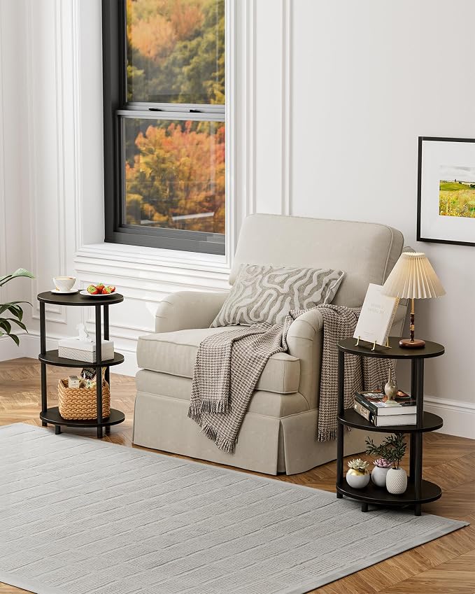 Round Pedestal End Table - Image 8