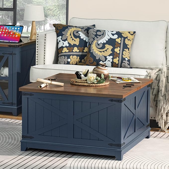 Farmhouse Coffee Table Set of 3, Furniture Set - Image 2
