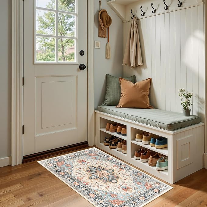 RELEANY Area Rugs 2'x4' Kitchen Rugs Entry Rug Small Rugs by RELEANY