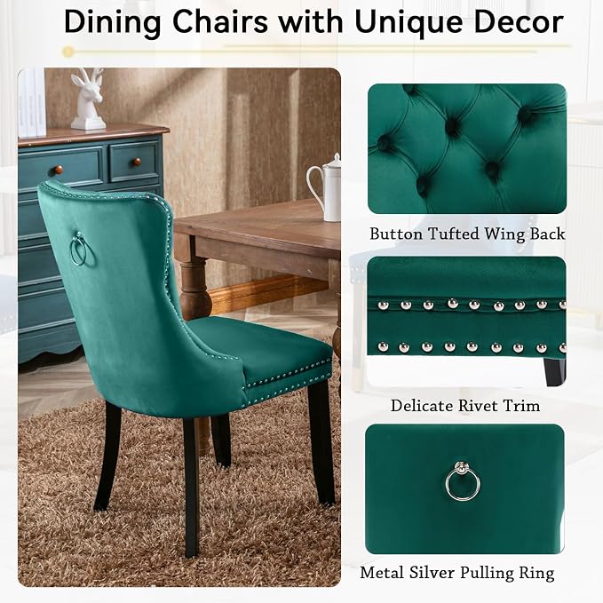 Henf 63"-79" Dining Table Set for 4, 5 Pieces Extendable Dining Table and 4 - Image 6