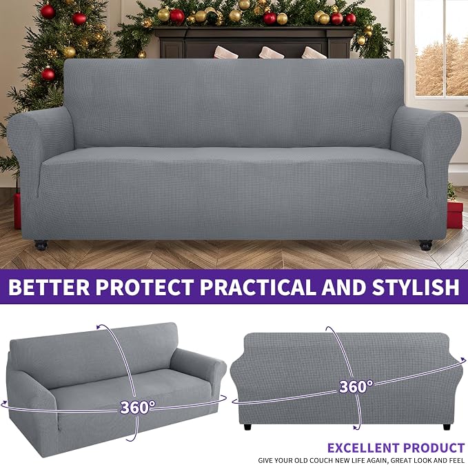 ZNSAYOTX Stretch Oversized Couch Cover Universal Sofa Covers - Image 5