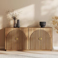 BELLEZE 65 Inch Fluted Buffet Cabinet by BELLEZE