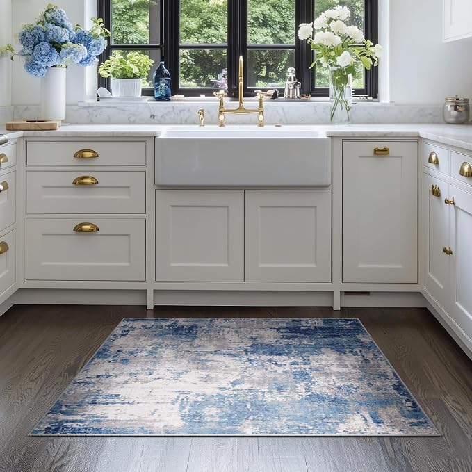 RELEANY Washable Area Rugs 2'x3' Non-Slip Modern Abstract Soft - Image 3