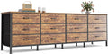 Huuger 70 Inch Dresser for Bedroom, TV Stand for 65, 80 Inch TV, 12 Fabric by Huuger
