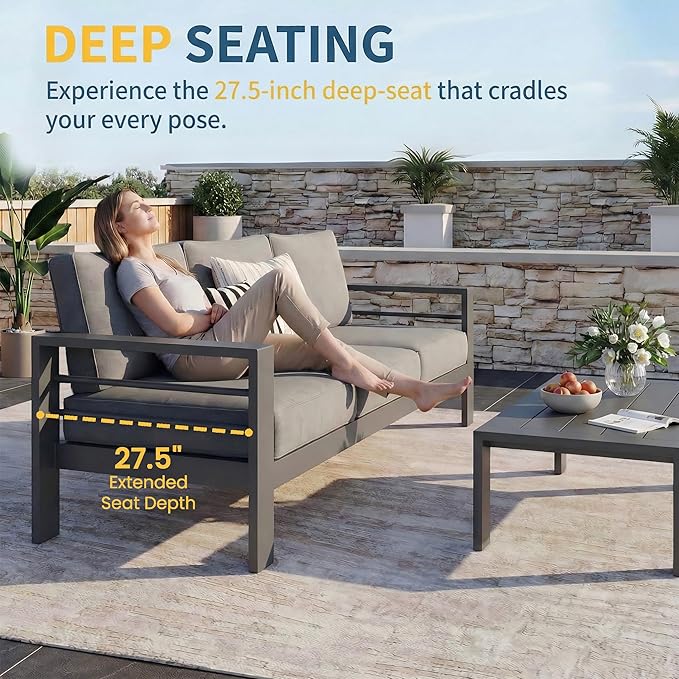 Solaste Aluminum Patio Furniture Set - Image 5