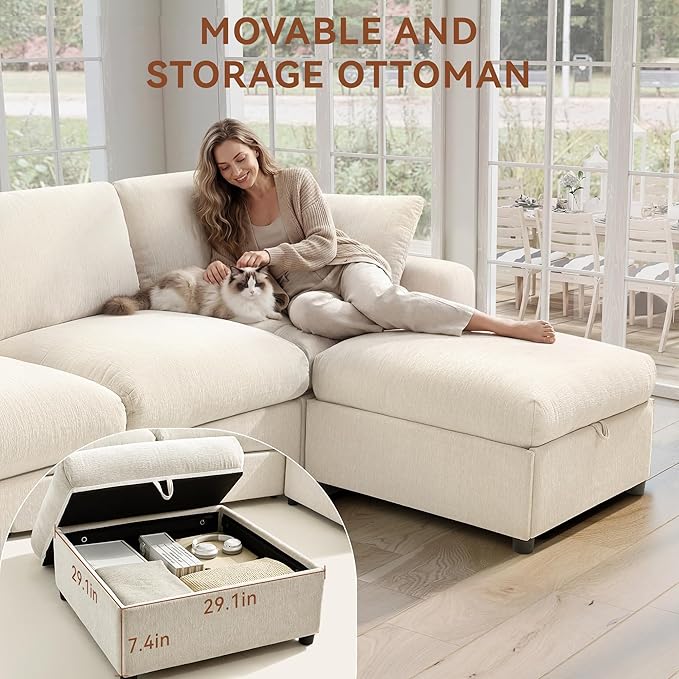 Ihanherry Cloud Sectional Couches - Image 3