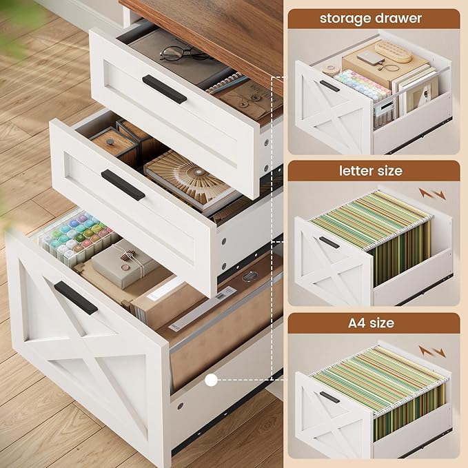 SEDETA 55.1" Farmhouse Office Desk - Image 3
