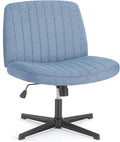 OLIXIS Criss Cross Legged Chairs Armless No Wheels Wide Seat Height Adjustable by OLIXIS