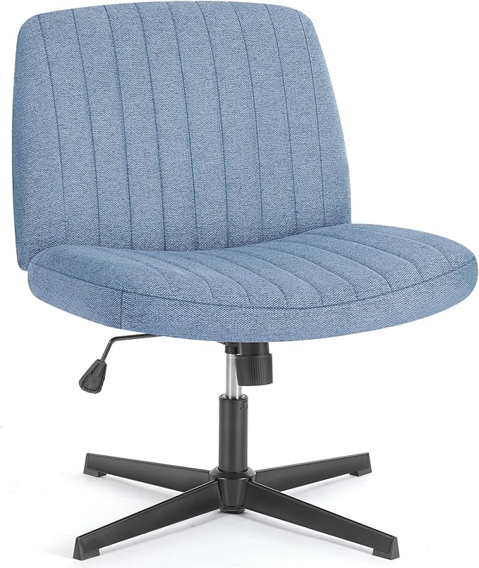 OLIXIS Criss Cross Legged Chairs Armless No Wheels Wide Seat Height Adjustable by OLIXIS