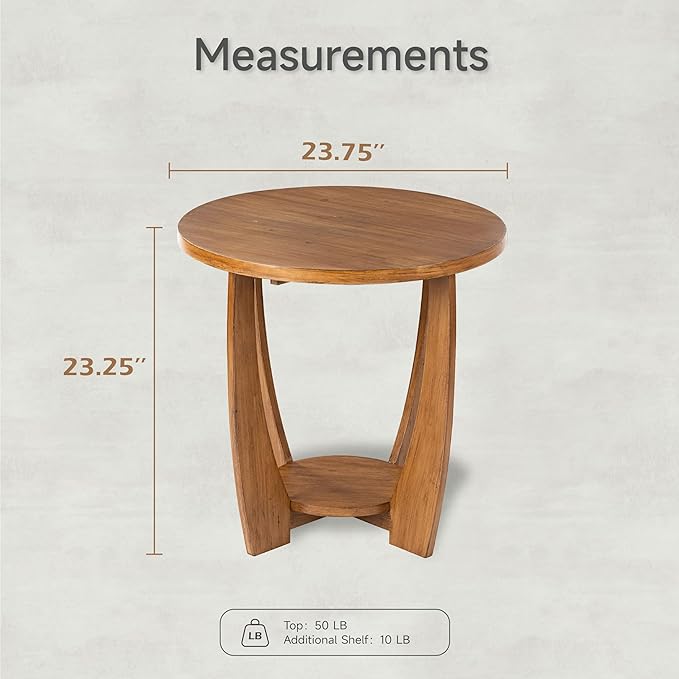 COZAYH Rustic Farmhouse End Table - Image 2