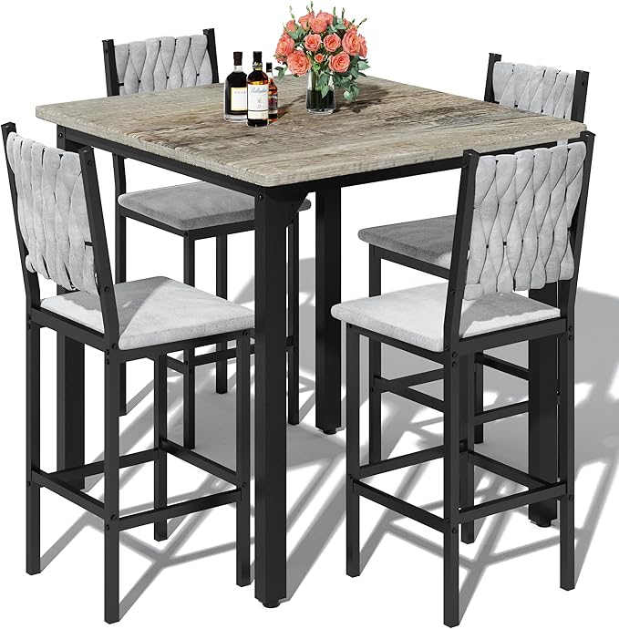 AWQM 5-Piece Dining Table Set, Dining Table Set by AWQM