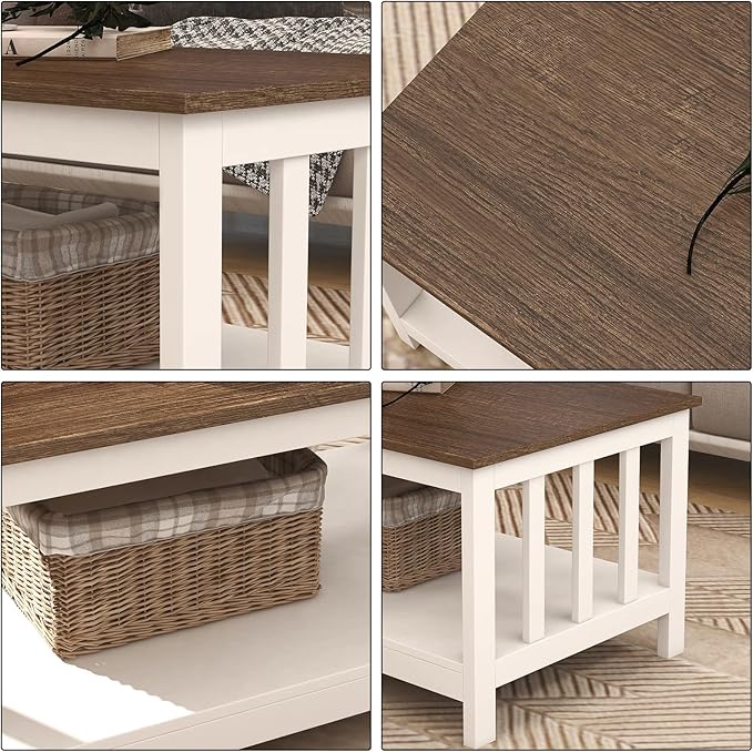 ChooChoo Farmhouse Coffee Table, 40 Inch - Image 5