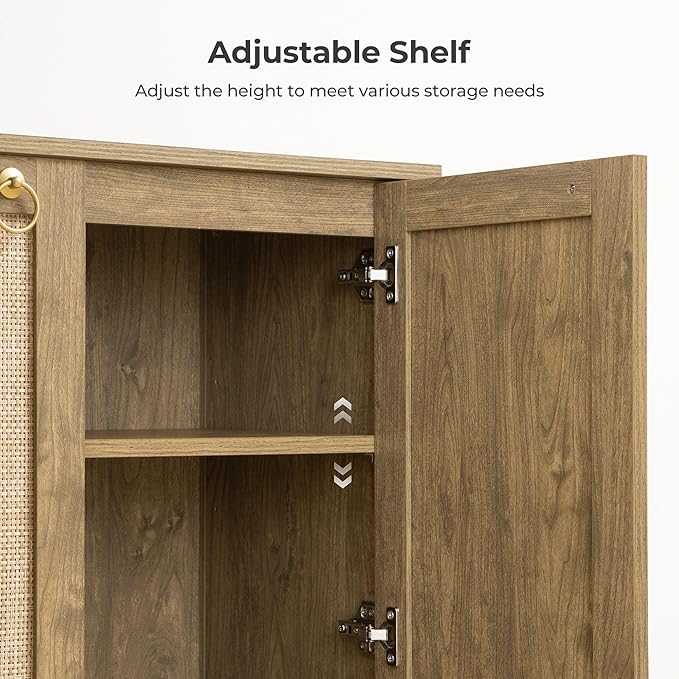 SICOTAS Rattan Sideboard Buffet Cabinet - Image 5