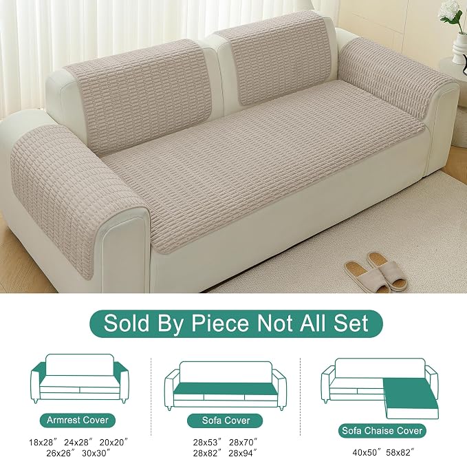 Foxdecor Couch Arm Covers Sofa Arm Covers, Arm Chair Covers Set of 2, Arm Rest - Image 6